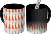 Magische Mok - Foto op Warmte Mokken - Koffiemok - Wortel - Groente - Patronen - Magic Mok - Beker - 350 ML - Theemok