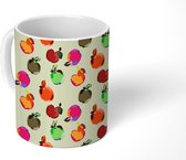 Mok - Koffiemok - Appel - Waterverf - Patronen - Mokken - 350 ML - Beker - Koffiemokken - Theemok