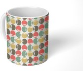 Mok - Koffiemok - Stippen - Patronen - Retro - Mokken - 350 ML - Beker - Koffiemokken - Theemok