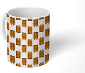 Mok - Koffiemok - School - Patronen - Vintage - Mokken - 350 ML - Beker - Koffiemokken - Theemok