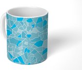 Mok - Koffiemok - Blauw - Patronen - Glas in lood - Mokken - 350 ML - Beker - Koffiemokken - Theemok