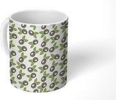 Mok - Koffiemok - Pruim - Bladeren - Fruit - Vegan - Design - Mokken - 350 ML - Beker - Koffiemokken - Theemok