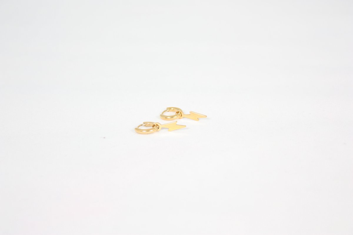 LABEL87 - Oorbel bliksem - 18K goud verguld - Verkleurt niet - Waterproof