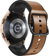 Smartwatch bandje -Geschikt voor Samsung Galaxy Watch 4 horlogebandje - Siliconen gesp - Fungus - Bruin