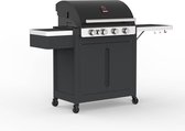 Barbecook Stella 4311 - Gas BBQ barbecue - 4 branders - Met infrarood zijbrander - Met zijtafel - Incl. plancha plaat
