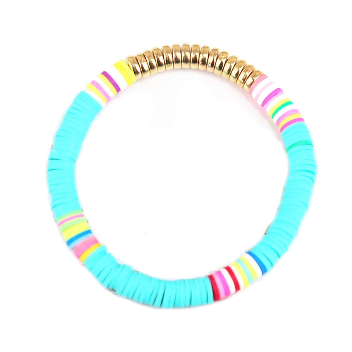 Boho kralen armband | bohemian | regenboog | kralen | zomer | turquoise