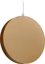 Relaxdays hanglamp cirkel - pendellamp rond metaal - verstelbare eetkamerlamp - slaapkamer - goud