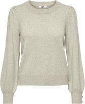 Jacqueline de Yong Trui Jdyrue L/s Button Cuff Pullover Knt 15247508 Simply Taupe/melange Dames Maat - S