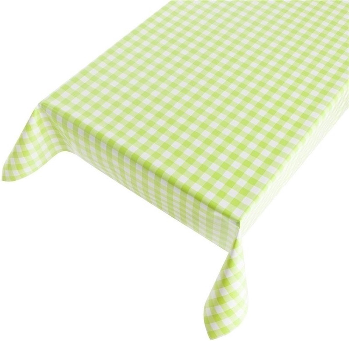 Buiten tafelkleed/tafelzeil groene ruiten 140 x 170 cm - Rechthoekig - Tuintafelkleed tafeldecoratie