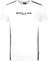 Ballin Amsterdam -  Heren Slim Fit   T-shirt  - Wit - Maat XXL