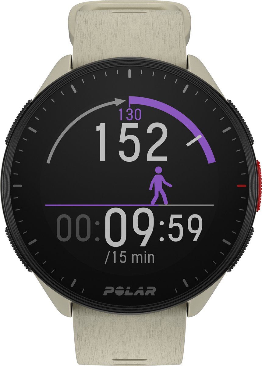 Polar Pacer -  GPS Hardloophorloge -  Cloud White - Maten S-L