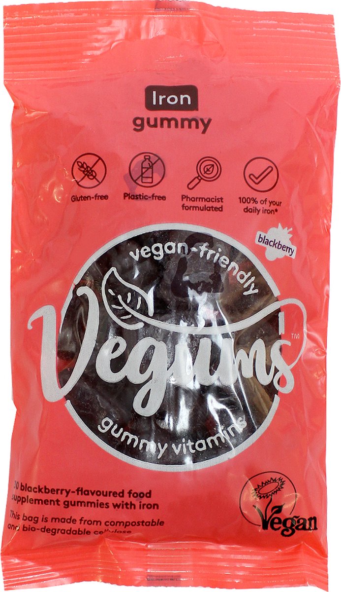 Goedkoopste Vegums - Iron Gummies Refill Bag - 30st