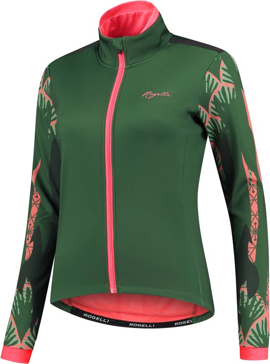 Rogelli Vivid Winter Jacket - Femme - Veste de cyclisme - Vert / Coral - Taille S