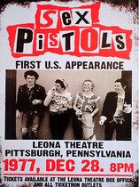 Signs-USA - Concert Sign - metaal - Sex Pistols - Pittsburgh - 30 x 40 cm