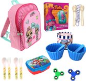 Kids Picknick pakket: LOL Rugtas | Opblaasbare Trolls Pop | 2 Ijsbekers met Lepels | Mario Lunchbox | Spingtouw, 2 Spinners, 2 Bestekset