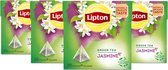 Lipton Jasmijn Groene Thee, met een kruidige, zachte smaak en lichte, bloemige afdronk  - 4 x 20 zakjes - PL-EKO-03