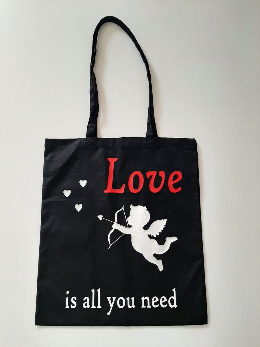Love is all you need - Bedrukte tas - Katoenen tas - Shopper - Bedrukte tassen - Shopping bag - Kado