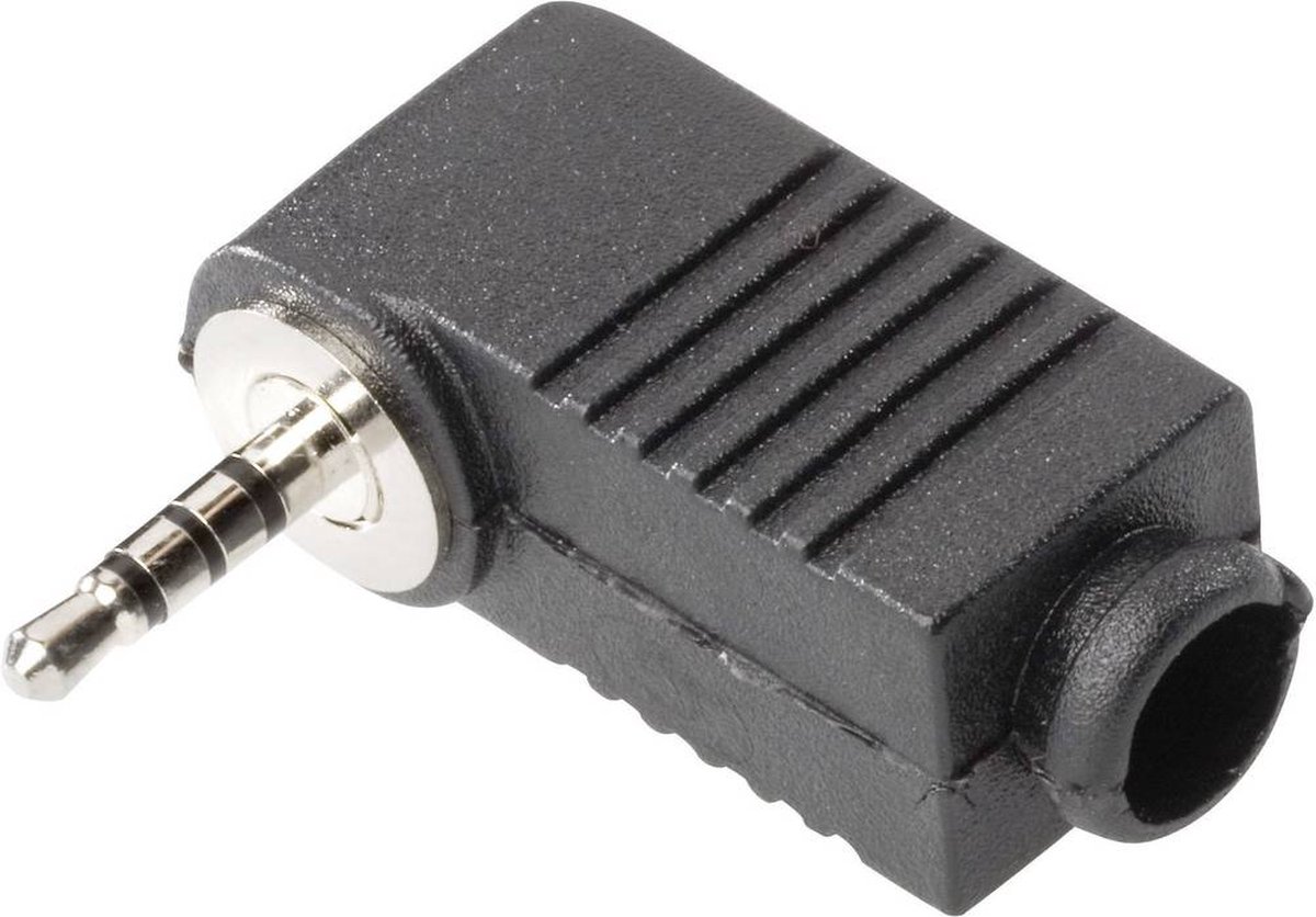 Haakse 2,5mm Jack (m) connector - 4-polig