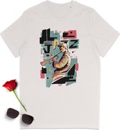 Jazz Musique T Shirt - Jazz Trumpet Shirt - T-shirt femme avec imprimé - T-shirt homme avec imprimé - Tailles unisexes : SML XL XXL XXXL - Couleur du t-shirt : Vintage Wit.