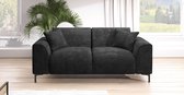 Meubella - Bankstel Moana 2 - Zwart - Velvet