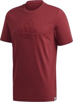 adidas Performance M Bb T T-shirt Mannen rood M