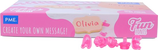 PME FF52 Fun Fonts Alphabet Stamp Set - 52 Lettres Majuscules & Minuscules Pour Pâte à Sucre