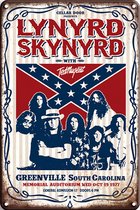 Signs-USA - Concert Sign - metaal - Lynyrd Skynyrd - Greenville South Carolina - 30 x 40 cm