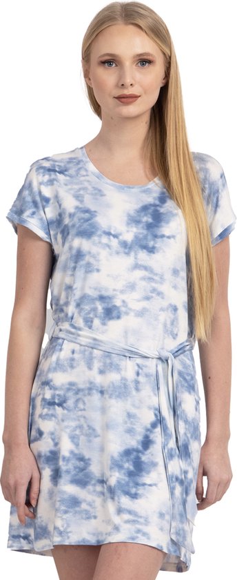 VANILLA - Dames nachthemd - Viscose - Lichtblauw - 1516 - XL