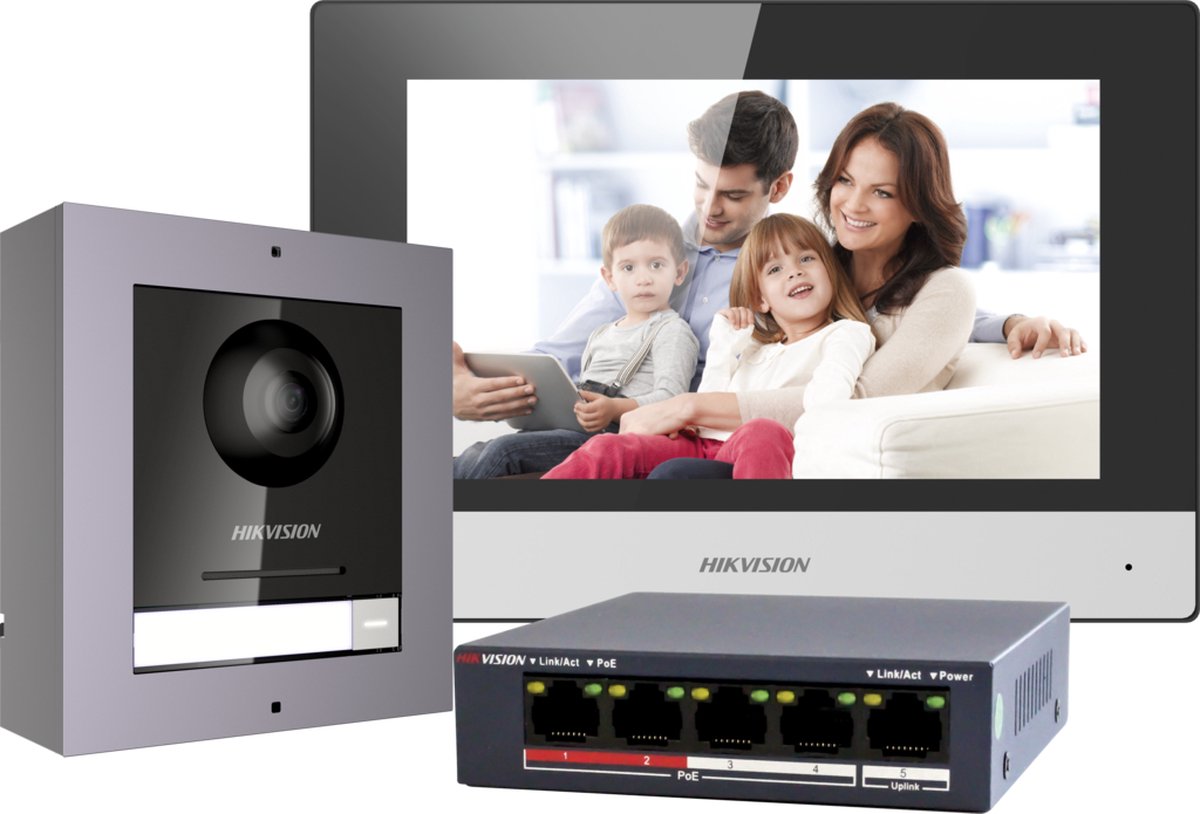 Hikvision DS-KIS602 complete IP video intercom bundel met opbouw  DS-KD8003-IME1,... | bol.com