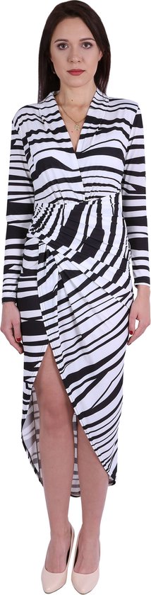 Robe ajustée à rayures Zwart et blanches - John Zack / XL