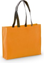 Sac de transport / goodie bag / sac à bandoulière / shopping bag de couleur orange 40 x 32 x 11 cm
