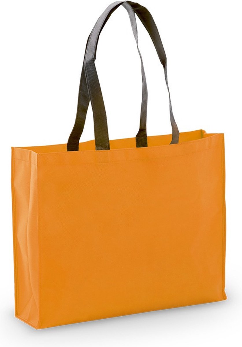 Draagtas / goodie-bag / schoudertas / boodschappentas - oranje - 40 x 32 x 11 cm