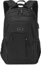 Stevige Unisex rugzak voor Jongens en Meisjes - 15,6 inch Laptop Rugtas - Marogear Chill rugzakken: 28L - Waterafstotend - Zwart  - Voor School, Werk en Vakantie