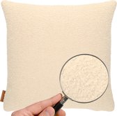 Blezliving® SEMMI - Sierkussen - Teddy - 45x45 - Decoratie Woonkamer - Extra Zacht - Fluffy - Crème