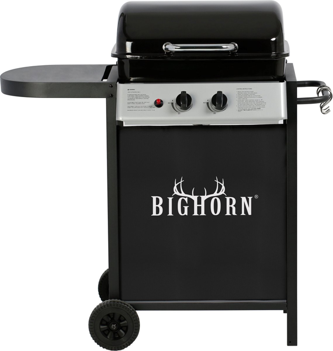 BIGHORN Gasbarbecue en Grill – 2 Branders – Zwart - Bighorn
