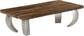 Salontafel 110x60x35 cm gerecycled hout en staal