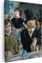 Artaza Canvas Schilderij Het Café-Concert - Édouard Manet - 40x50 - Poster Foto op Canvas - Canvas Print