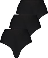Hunkemöller Brazilian Onderbroek 3- pack Invisible HW brasilian - zwart - Maat M