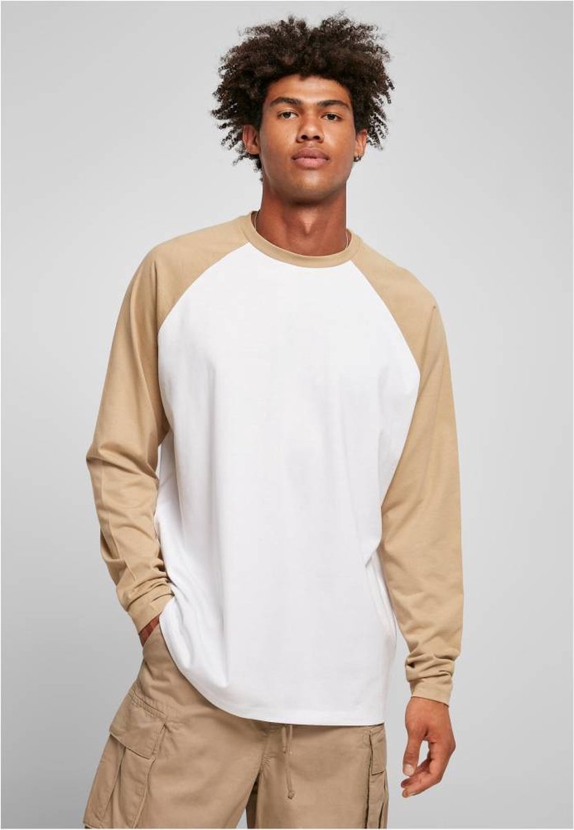 Urban Classics Organic Oversized Raglan Longsleeve shirt 3XL Wit