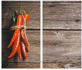 Top Choice - Afdek kookplaten - 2 stuks - rode pepers