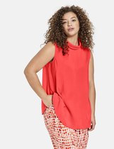 SAMOON Dames Mouwloze blouse met opstaande kraag