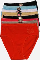Deluxe 6943 Dames Naadloze Katoenen - Microfiber Tailleslip 6 pack L-XL