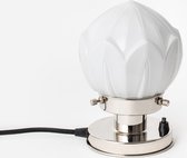 Art Deco Trade - Tafellamp Lotus 20's Nikkel