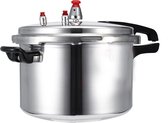 AUGIENB Snelkookpannen - 4L - Snelpan 20 cm - voor 2-3 personen - Ideaal voor bonen, vlees, groenten, soepen en meer - Zilver