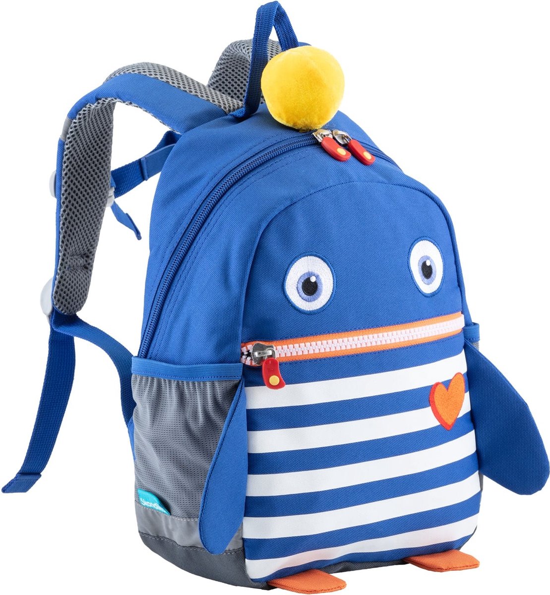 Skandika Zorgeneter Ping Kinderrugzak – Rugtassen - Sorgenfresser - Kinderrugzak van 1 tot en met 5 jaar – Rugzak voor meisjes en jongens - Kleuterrugzak – 24 x 11 x 32 cm (LxBxH) – 475 gram – 8L – Kleuterschool rugzak – Kamperen, dagje uit - ping