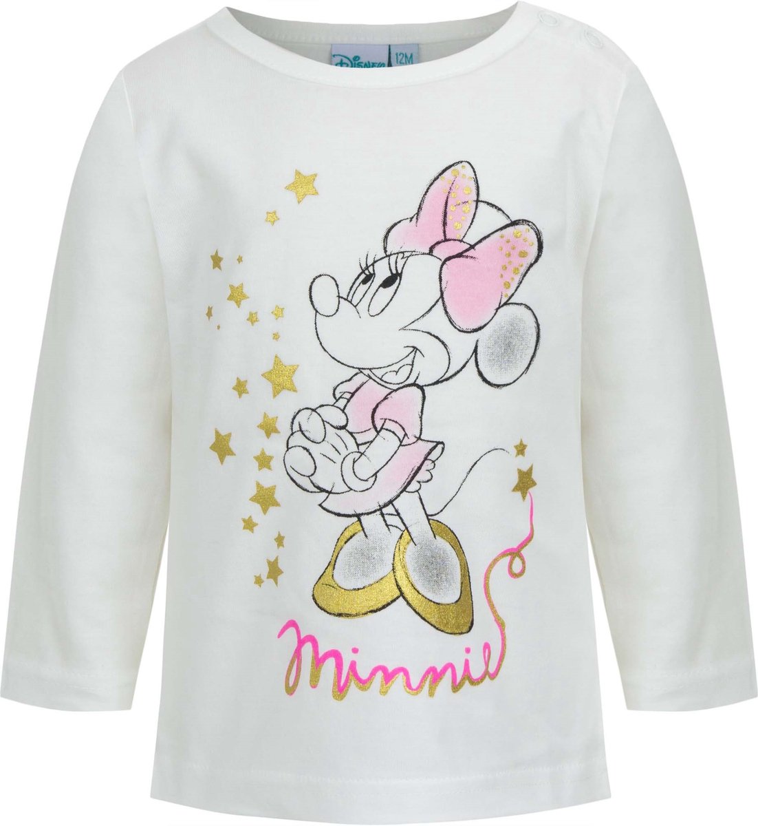 Minnie Mouse T-shirt Wit Baby Maat 86 of 24 Maanden