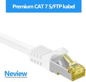 Neview - Cat 7 S/FTP netwerkkabel - 100% koper - 25 meter - Dubbele afscherming - Cat 7 Internetkabel