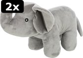 2x # PLUCHE OLIFANT 36CM