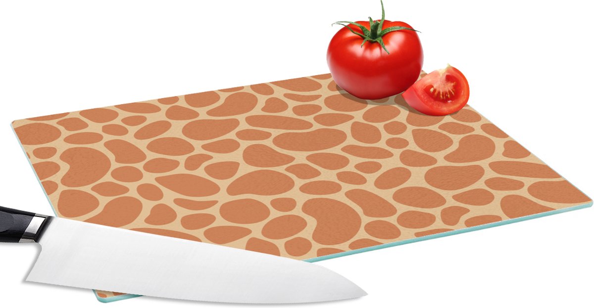 Glazen Snijplank - 28x20 - Giraffe - Afrika - Design - Snijplanken Glas