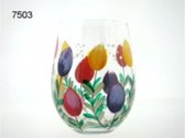Drinkglas Handbeschilderd Tulpen